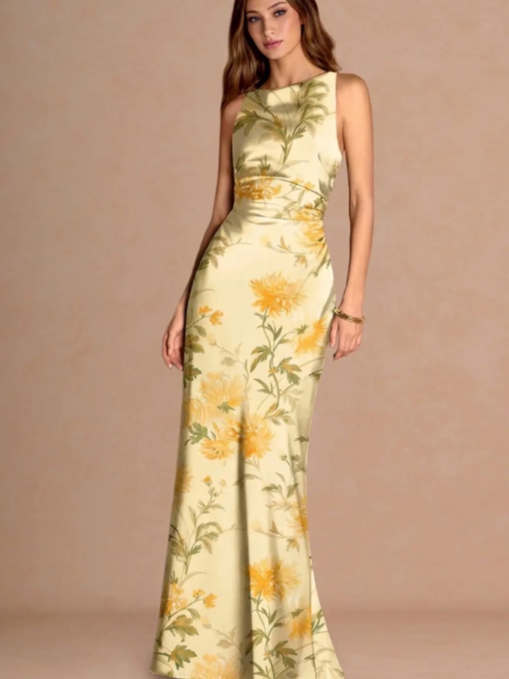 Reformation Maxi Yellow Floral Dress - Size 0